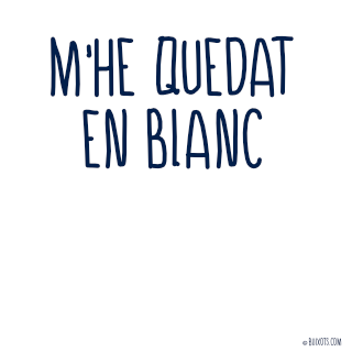 M'he quedat en blanc (quedar-se en blanc)